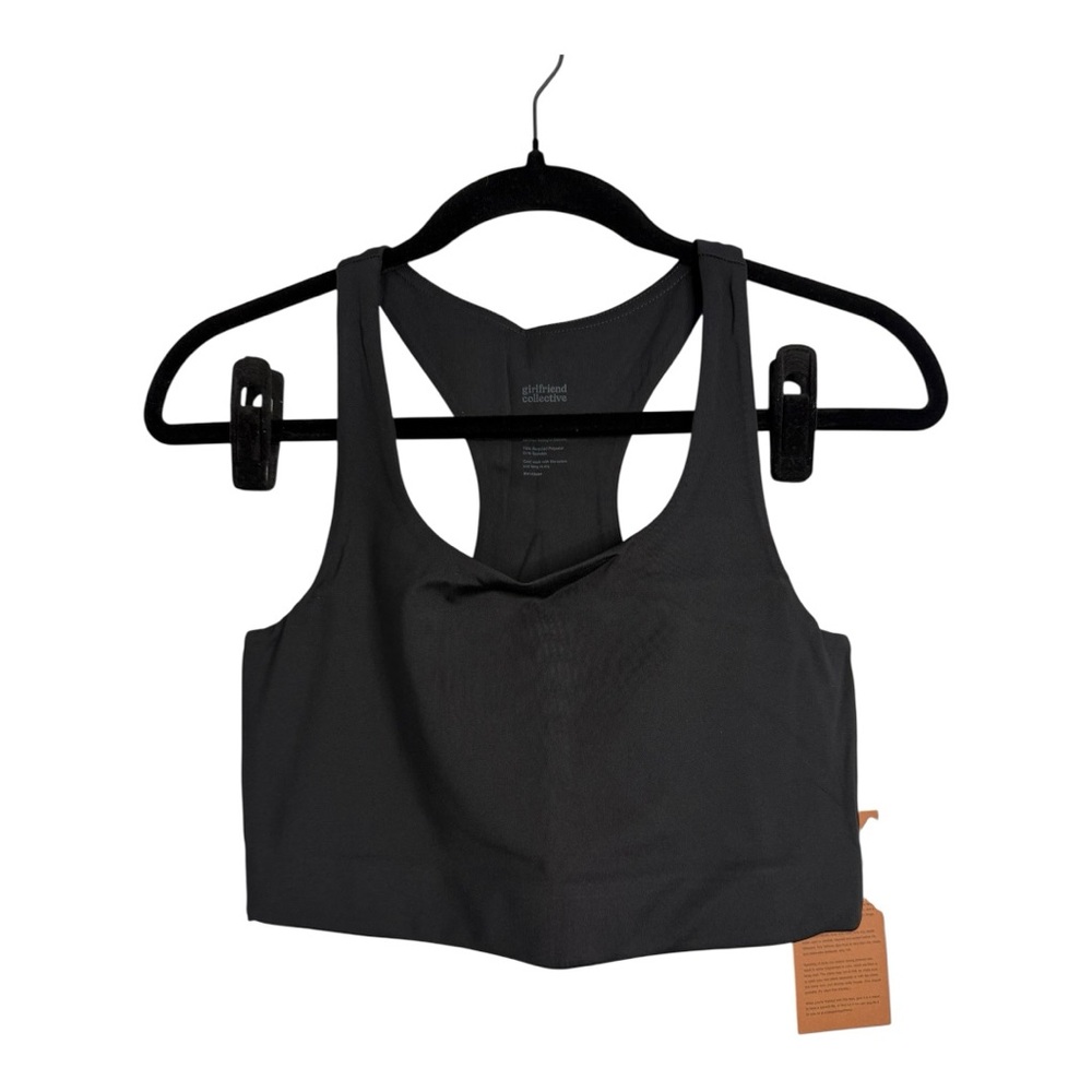 Girlfriend Collective Paloma Racerback Sports Bra Black‎ Medium NWT - Picture 4 of 9